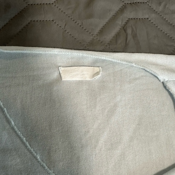 Made Italy Oversized Top Light Blue V-Neck Lagenlook Minimalist Flowy Tee A161 - Picture 3 of 6